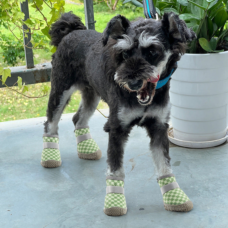 2024 New Lightweight Comfortable Breathable Dog Outdoor Shoes Cute Summer Anti-slip Wear-resistant Rubber Sole Small/Medium Dogs-5