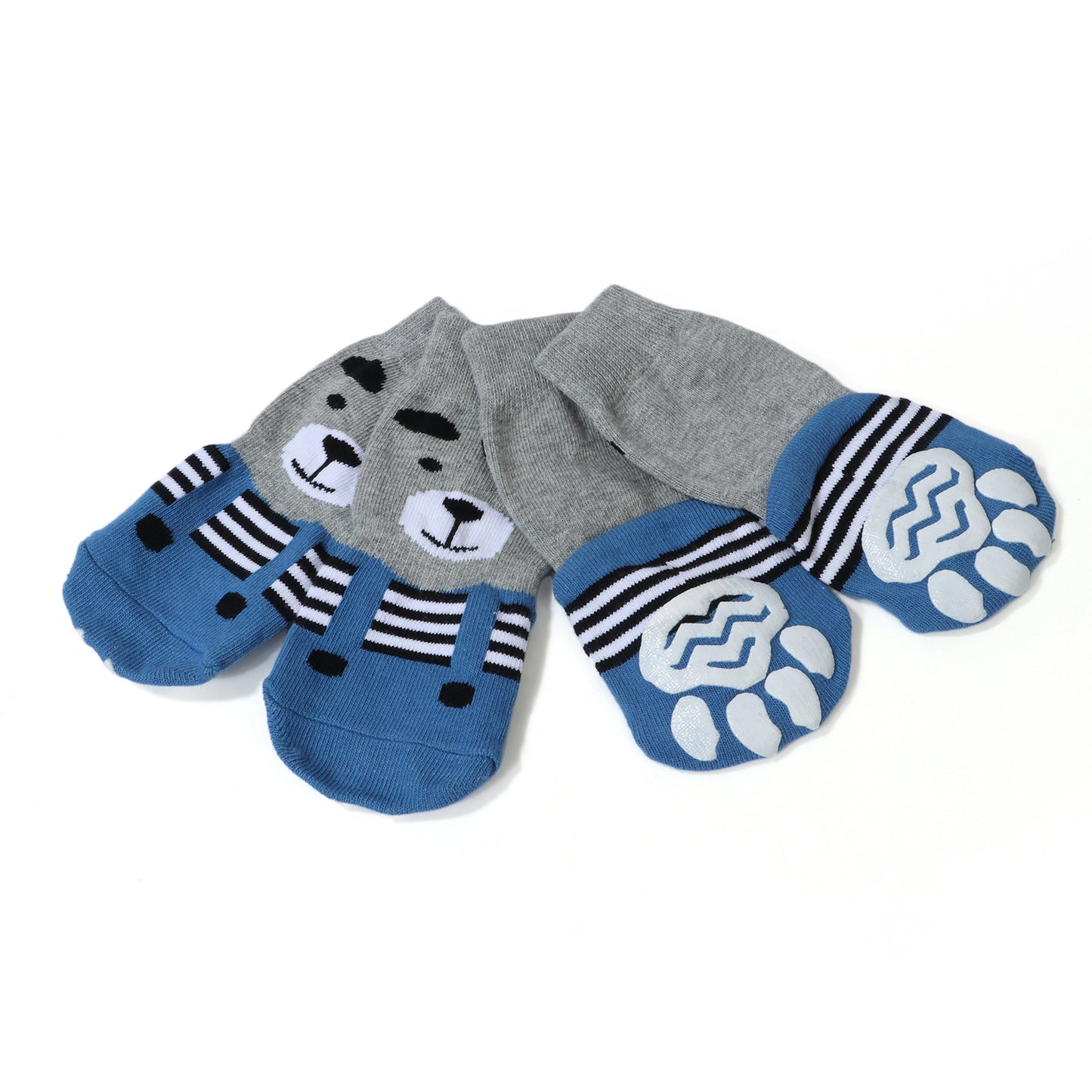 Wholesale Pet Apparel Accessories Indoor Silence Shoes Coverdog Socks Cotton Breathable Anti-slip Pet Dog Socks-15