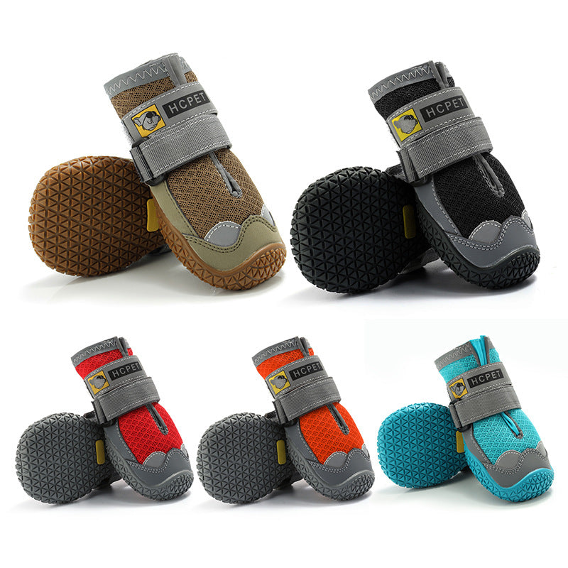 High Quality Outdoor Dog Shoes Waterproof Rubber Rain Boots Breathable Mesh Anti-slip Pet Sports Shoes for Dogs-1
