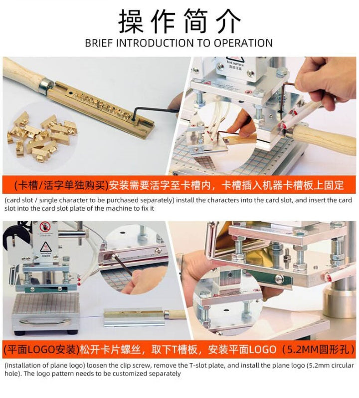 WT-90TSL Digital Hot Foil Stamping Machine Hot Press Machines Manual Embossing Leather Paper Wood Machine