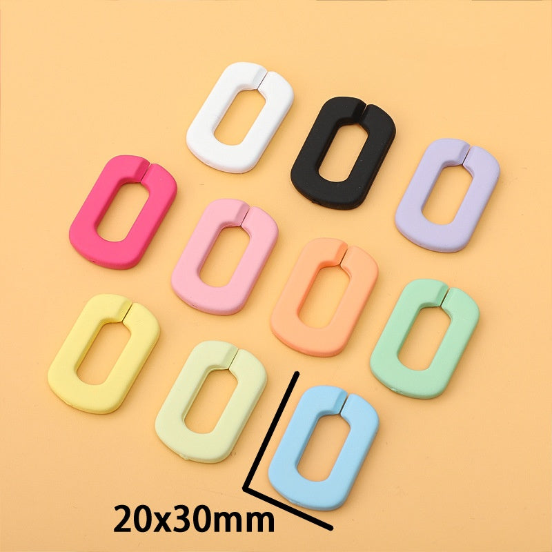 20*30mm DIY Matte Acrylic Chain Links for Bag Handbag Purse-1