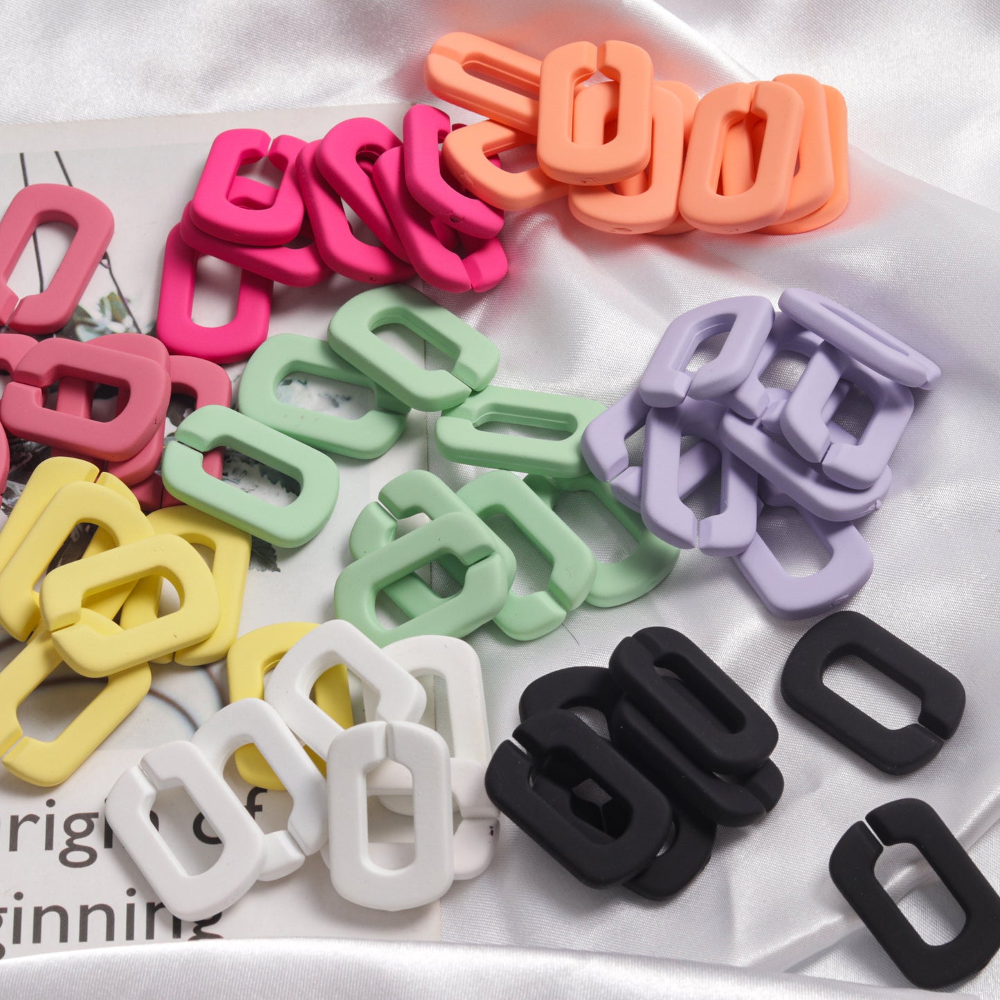 20*30mm DIY Matte Acrylic Chain Links for Bag Handbag Purse-1