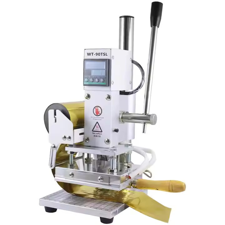 WT-90TSL Digital Hot Foil Stamping Machine Hot Press Machines Manual Embossing Leather Paper Wood Machine