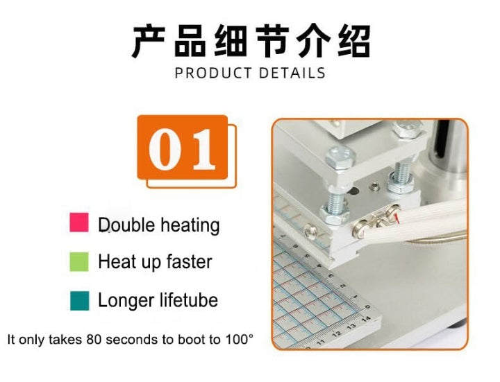 WT-90TSL Digital Hot Foil Stamping Machine Hot Press Machines Manual Embossing Leather Paper Wood Machine