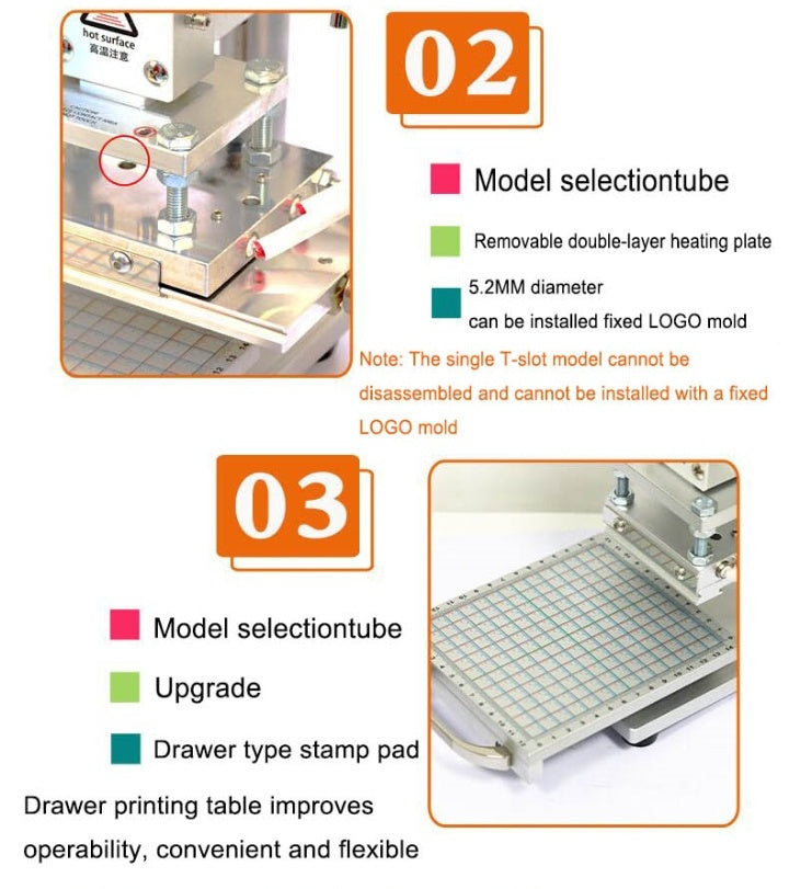 WT-90TSL Digital Hot Foil Stamping Machine Hot Press Machines Manual Embossing Leather Paper Wood Machine