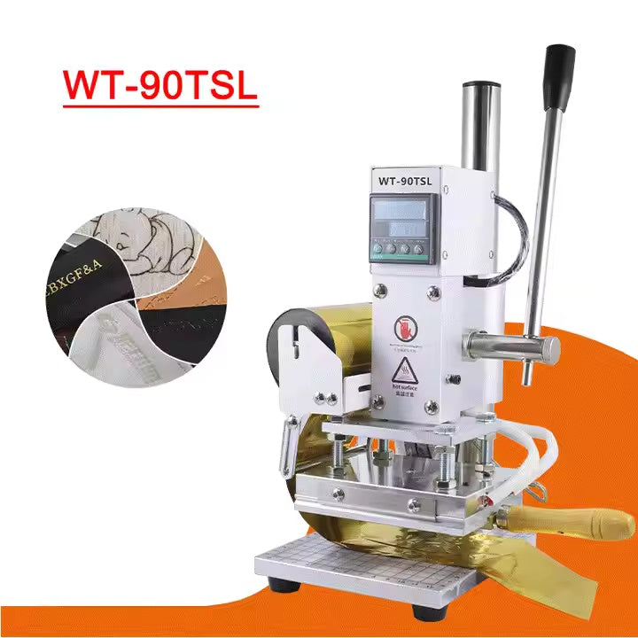 WT-90TSL Digital Hot Foil Stamping Machine Hot Press Machines Manual Embossing Leather Paper Wood Machine