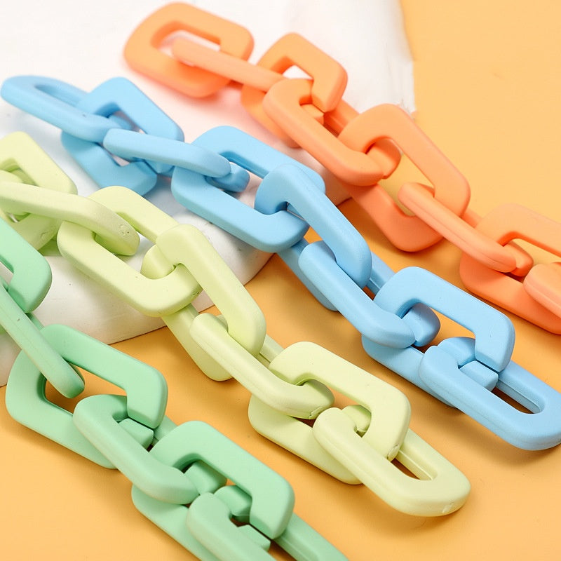 20*30mm DIY Matte Acrylic Chain Links for Bag Handbag Purse-1