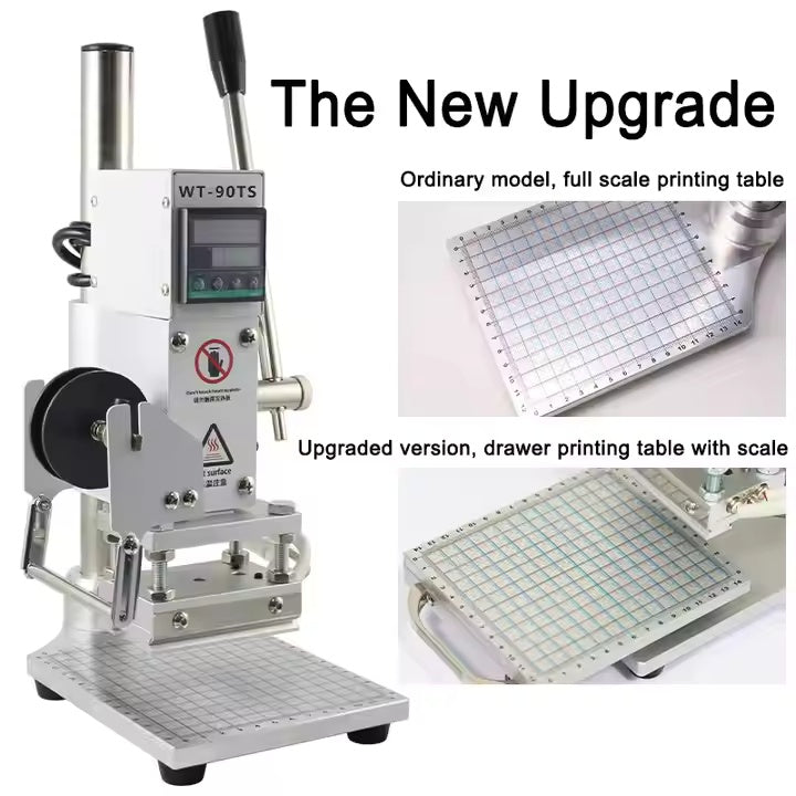WT-90TSL Digital Hot Foil Stamping Machine Hot Press Machines Manual Embossing Leather Paper Wood Machine