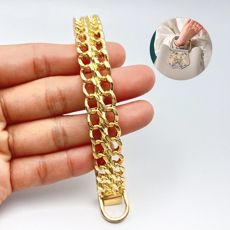 Casual and fashionable old money style hollow elegant metal gold handle-1