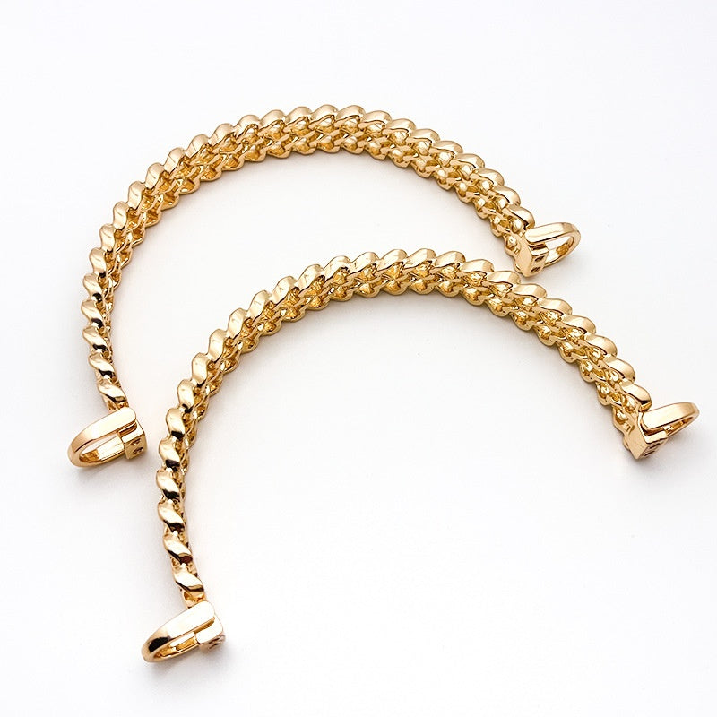 Casual and fashionable old money style hollow elegant metal gold handle-1