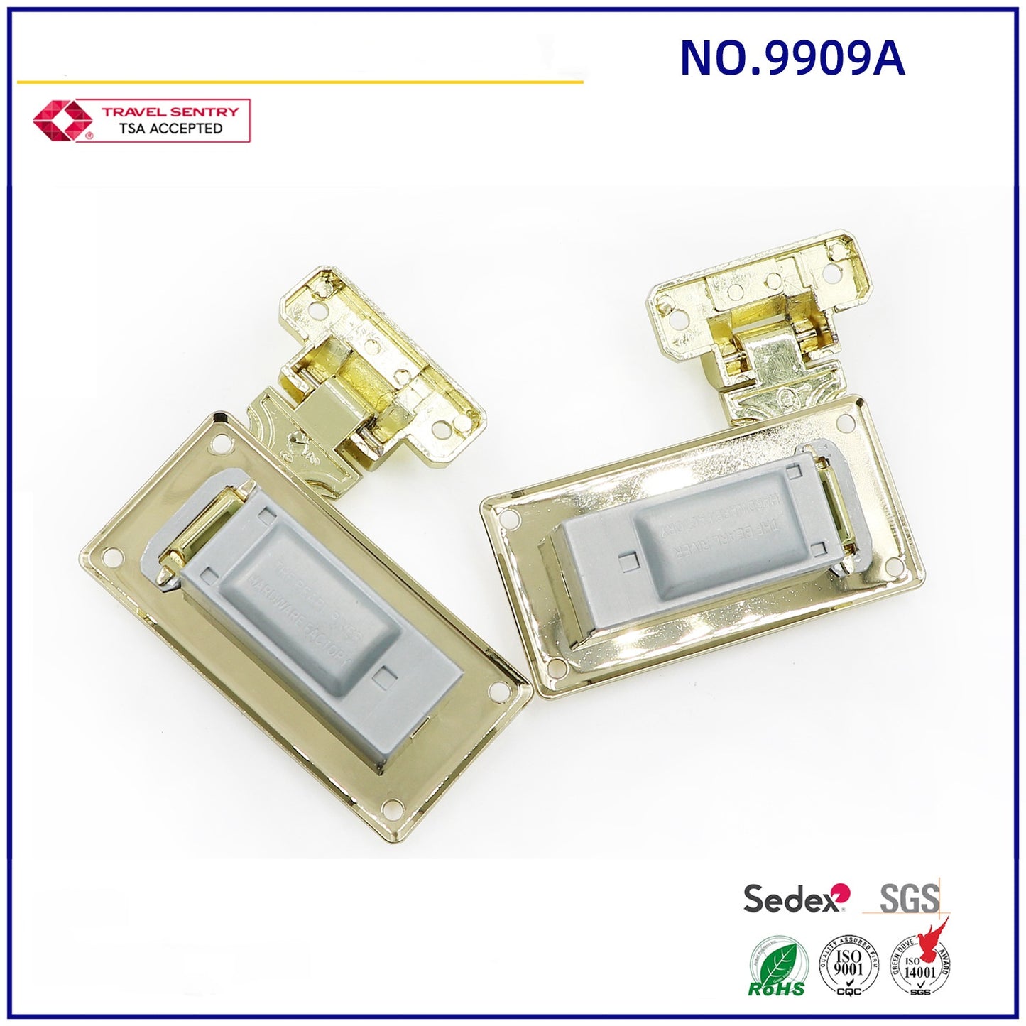 China Factory Custom Right Left Gold Color Wooden Box Jewelry Box Trunk Luggage Combination Lock-1