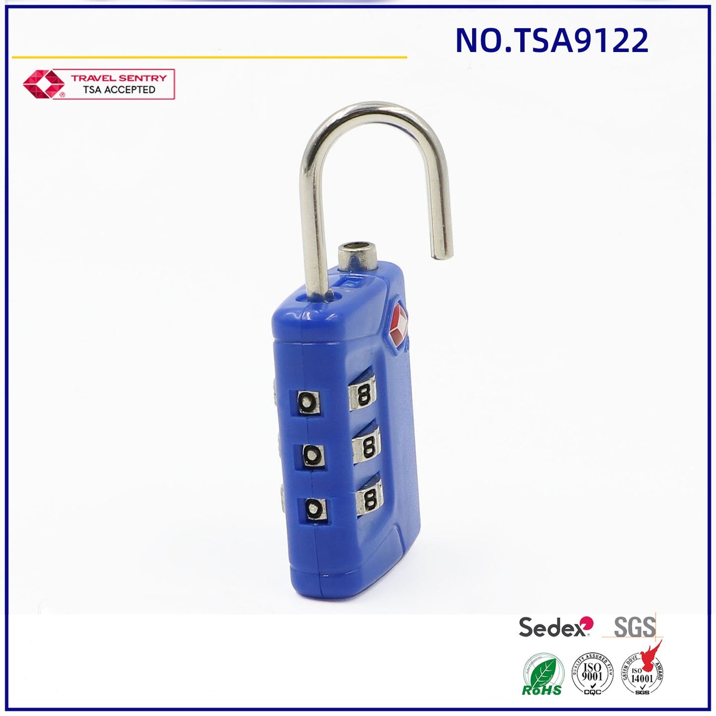 High Quality Digit Zinc Alloy Suitcase Luggage Sets With Tsa Combination Lock Tsa Locks For Luggage Lock-1