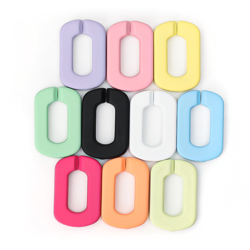 20*30mm DIY Matte Acrylic Chain Links for Bag Handbag Purse-1