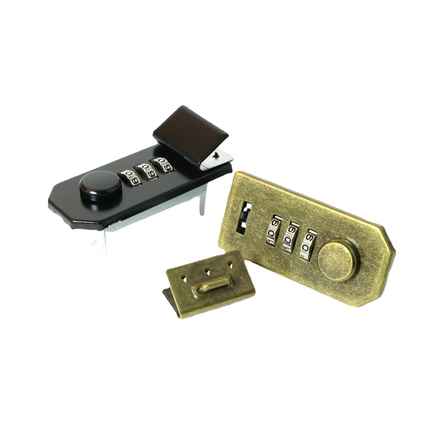 High quality 48*48mm silver 3 digits password handbag briefcase lock for men-1