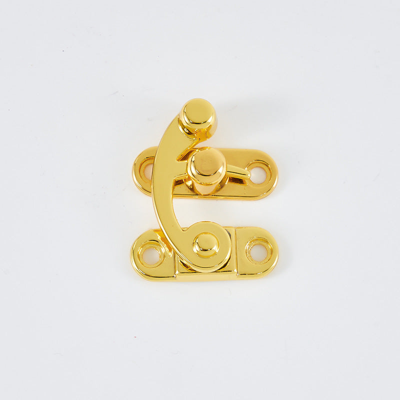 gold alloy metal wooden jewelry box hardware accessories latch lock-10