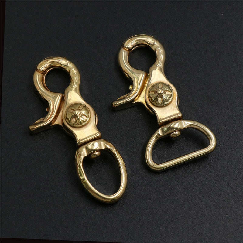 Solid Brass Hook Bag Clasps Lobster Parts Dog Buckles-10