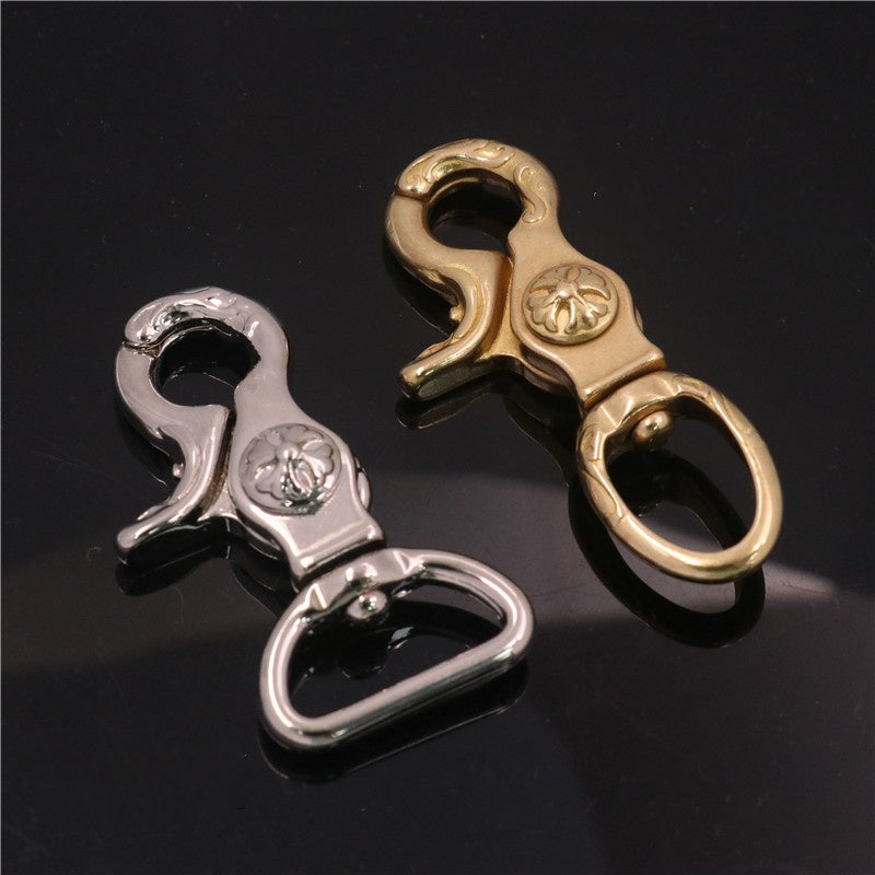 Solid Brass Hook Bag Clasps Lobster Parts Dog Buckles-10