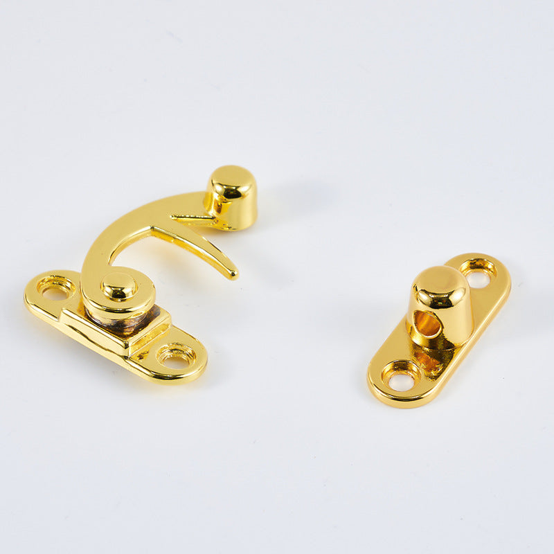 gold alloy metal wooden jewelry box hardware accessories latch lock-10
