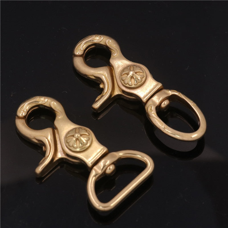 Solid Brass Hook Bag Clasps Lobster Parts Dog Buckles-10