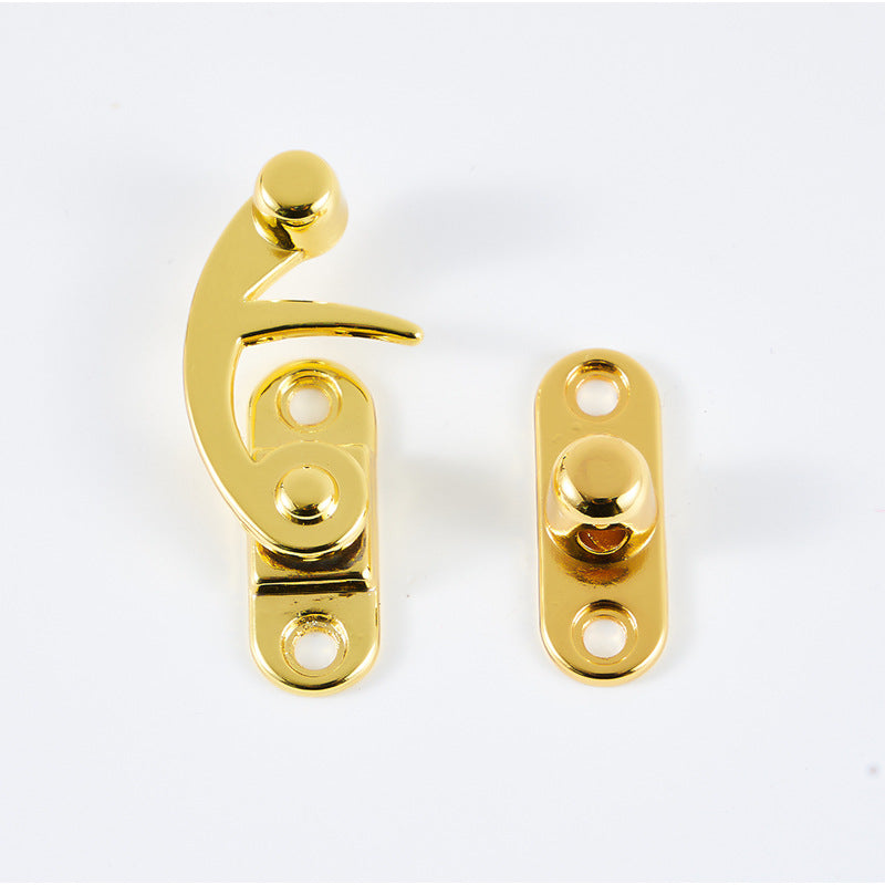 gold alloy metal wooden jewelry box hardware accessories latch lock-10