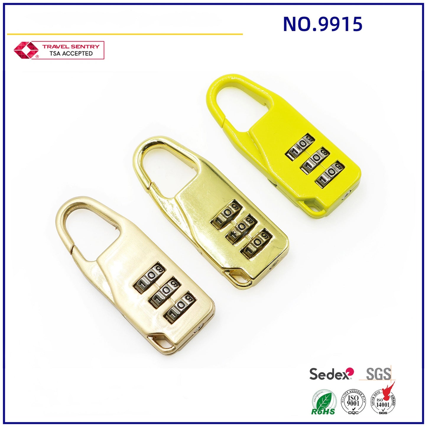 3 Digit Combination Password Luggage Code Lock Mini Suitcase Lock For Travel-10