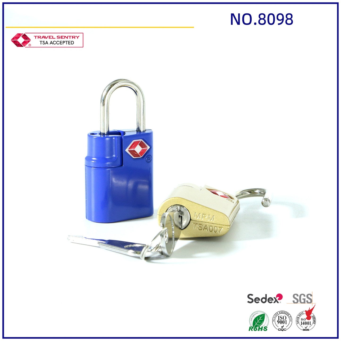 Promotional Top Quality TSA Approved Travel Padlock TSA Digital Combination Lock-10