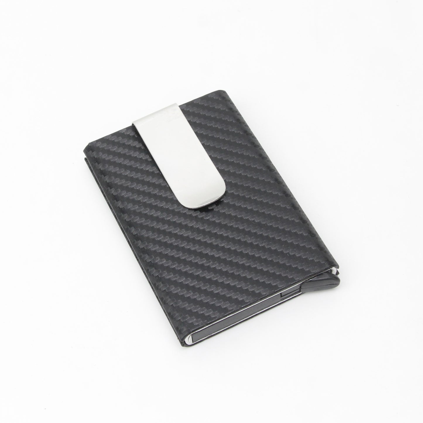 Minimalist Slim Wallet Front Pocket Credit Card Holder for Men Laser Engraving RFID Blocking Auto Pop Up Wallet with Money Clip