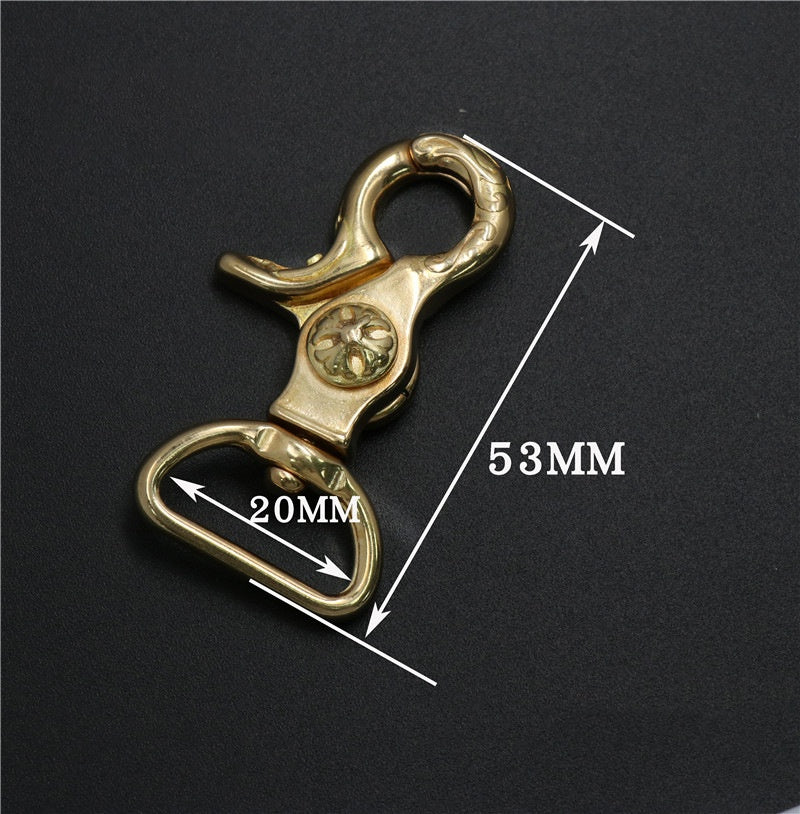 Solid Brass Hook Bag Clasps Lobster Parts Dog Buckles-10