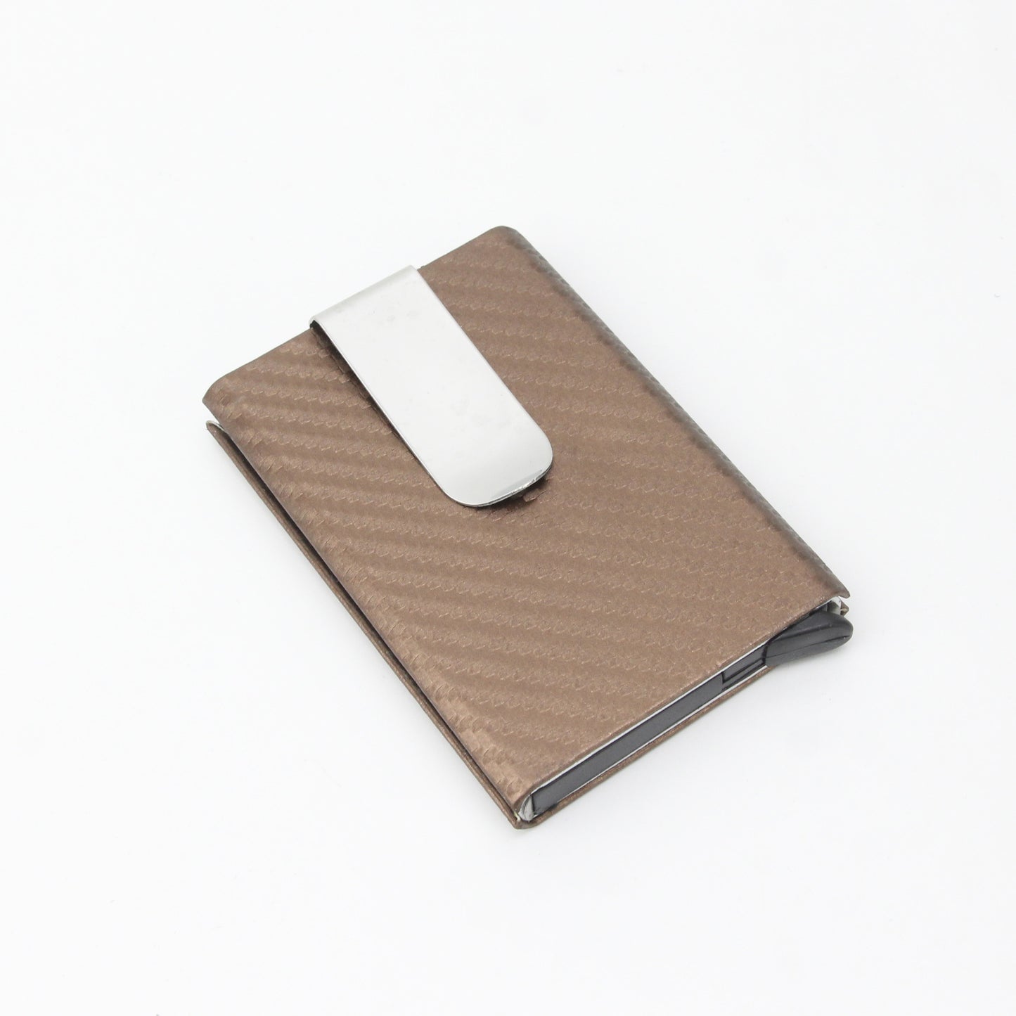 Minimalist Slim Wallet Front Pocket Credit Card Holder for Men Laser Engraving RFID Blocking Auto Pop Up Wallet with Money Clip