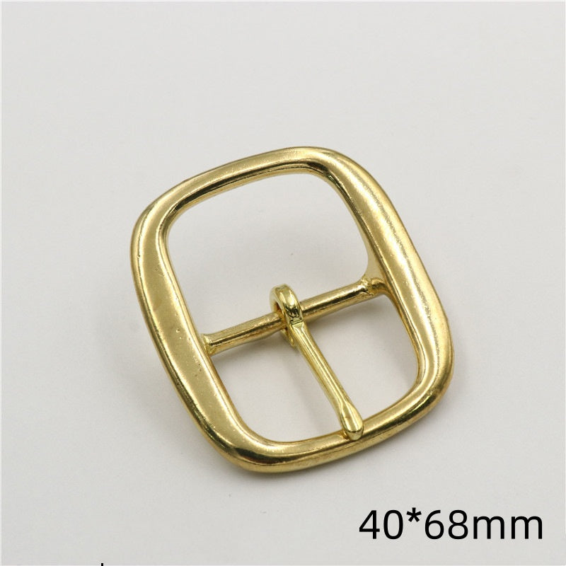High quality leather hardware accessories strap buckle solid brass buckle-100