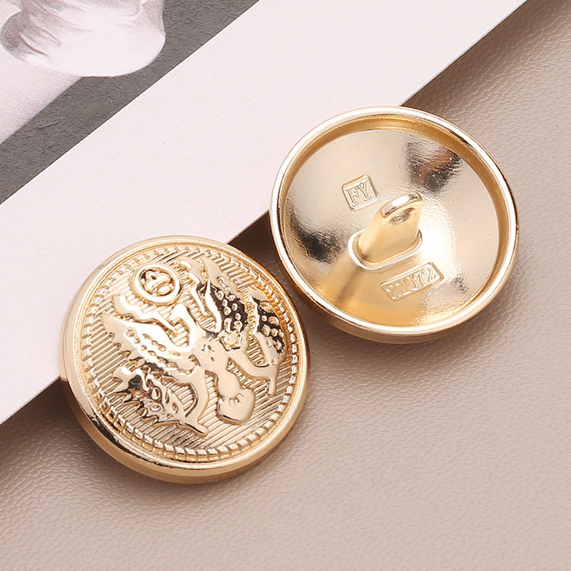 High Quality Fancy Zinc Alloy Shank Sewing Button With Metal Closure Eco-Friendly Plating Technique for Men's Jacket-100