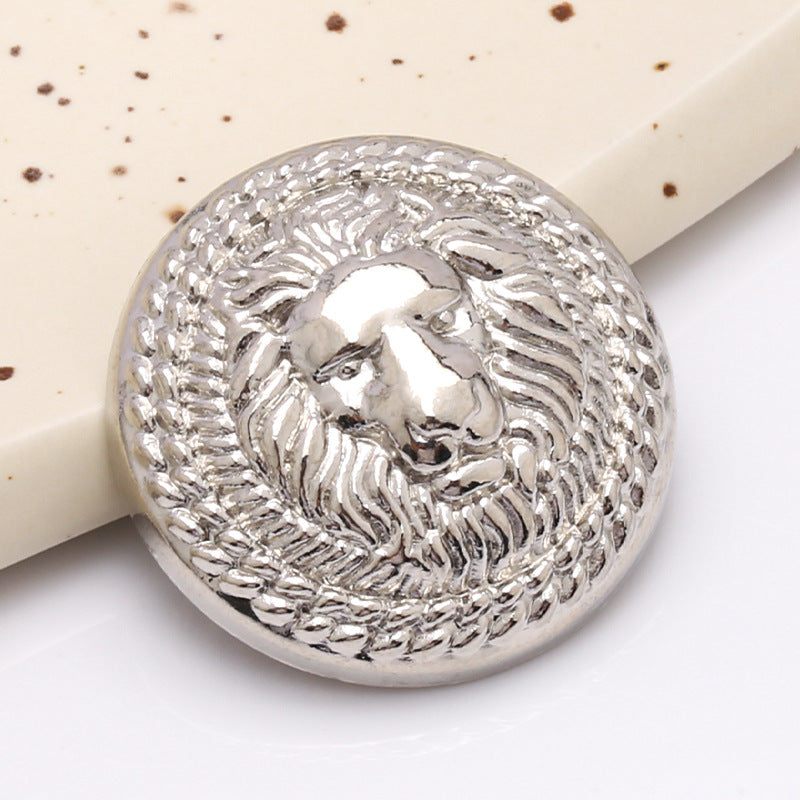 High Quality Antique Lion Metal Buttons Anchor With Shank for Blazers Suits Jackets Sliver Gold Plating Button Manufacture-100