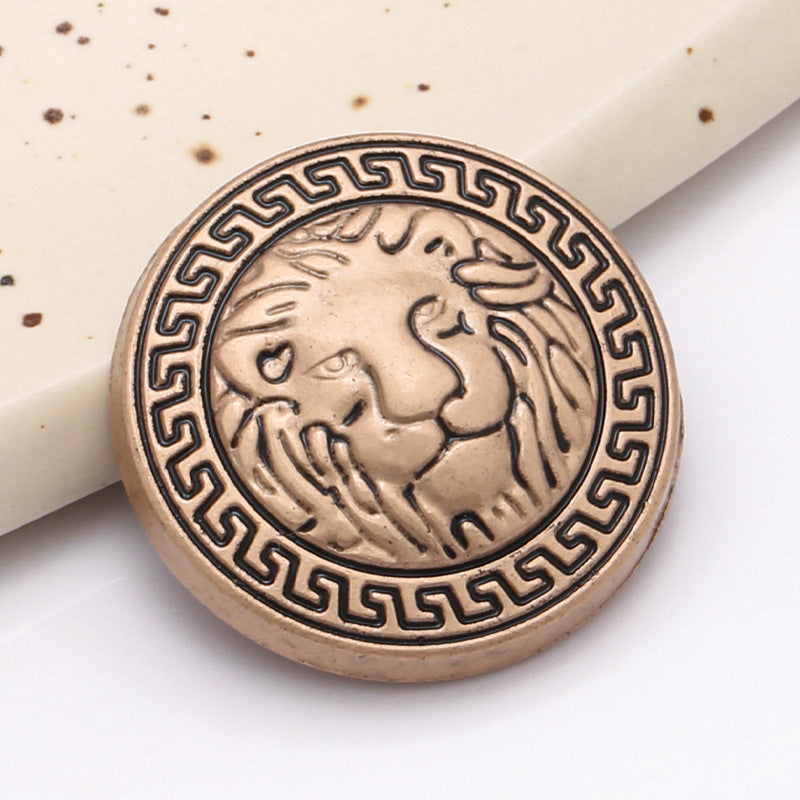 High Quality Antique Lion Metal Buttons Anchor With Shank for Blazers Suits Jackets Sliver Gold Plating Button Manufacture-100