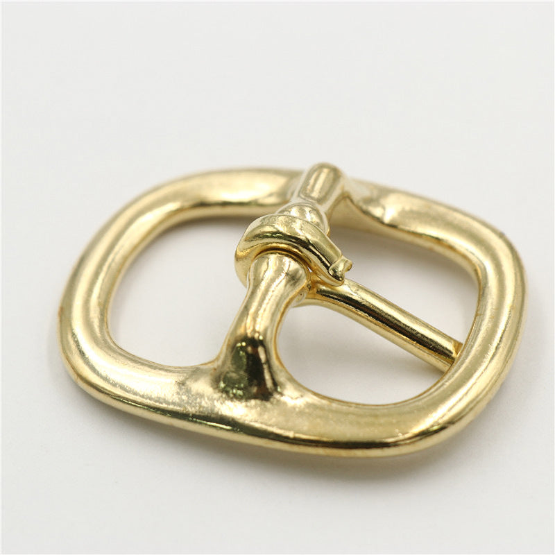 High quality leather hardware accessories strap buckle solid brass buckle-100