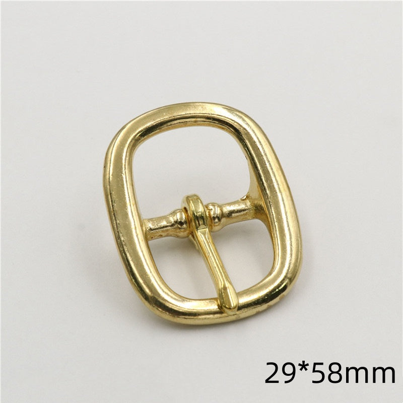High quality leather hardware accessories strap buckle solid brass buckle-100