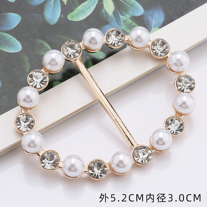 Hot Sale Silk Scarf Ring T-shirt Tie Clips,Fashion Metal Round Circle Clip Buckle Clothing Ring Wrap Holder for Women-101