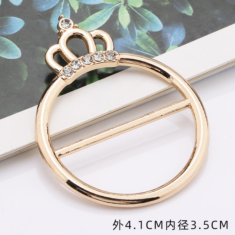 Custom Irregular Shape Metal Buckle for Fashion Women Dresses-101
