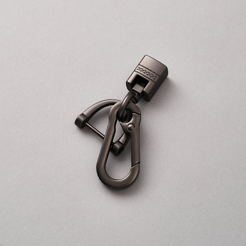 Matte gunblack spring suspension screw bell Car key chain case hardware decorative spring ring-101