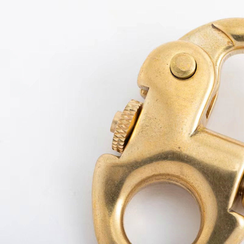 Solid brass Snap Shackle Quick Release Fixed Bail Shackles for bags strap bracelete sailboat-102