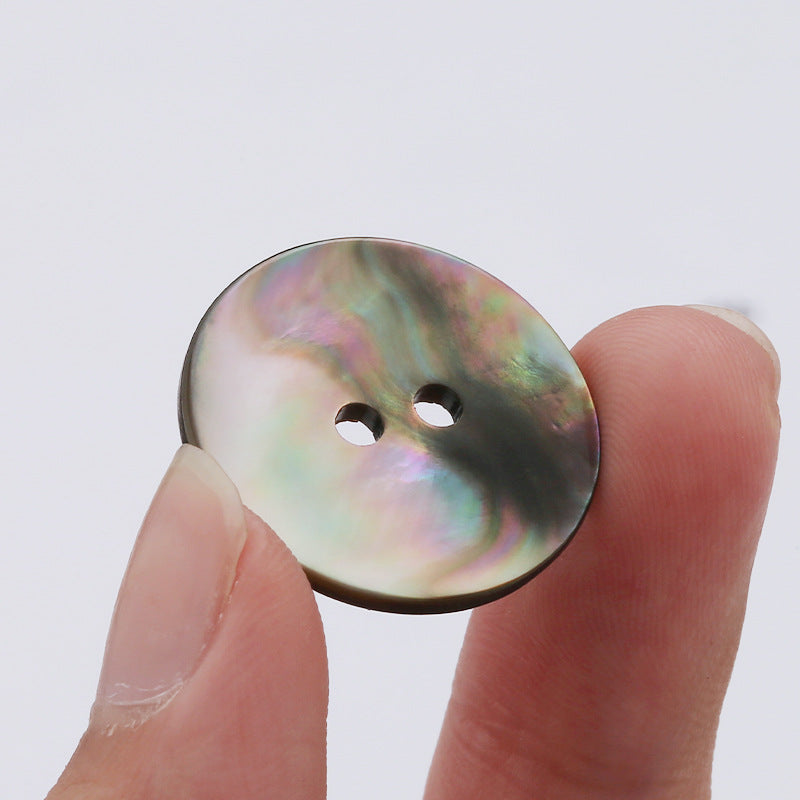 Factory 2/4 Hole Mop Pearl Shell Buttons Round Natural Black Agoya Shell Sewing Fancy Button For Women Clothing-102