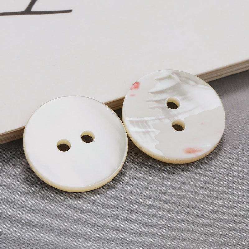 Factory 2/4 Hole Mop Pearl Shell Buttons Round Natural Black Agoya Shell Sewing Fancy Button For Women Clothing-102