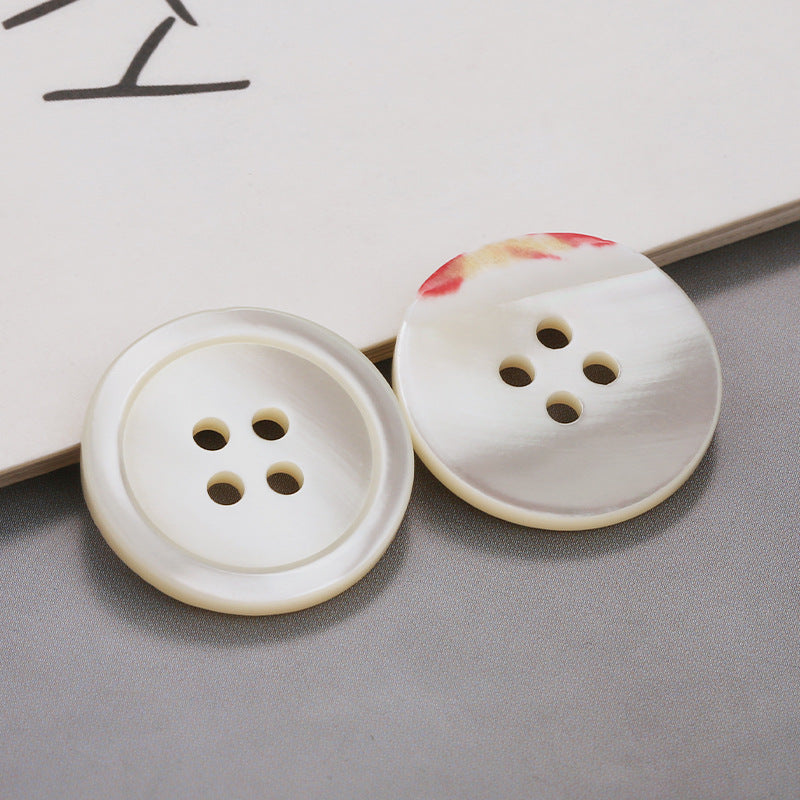 Factory 2/4 Hole Mop Pearl Shell Buttons Round Natural Black Agoya Shell Sewing Fancy Button For Women Clothing-102