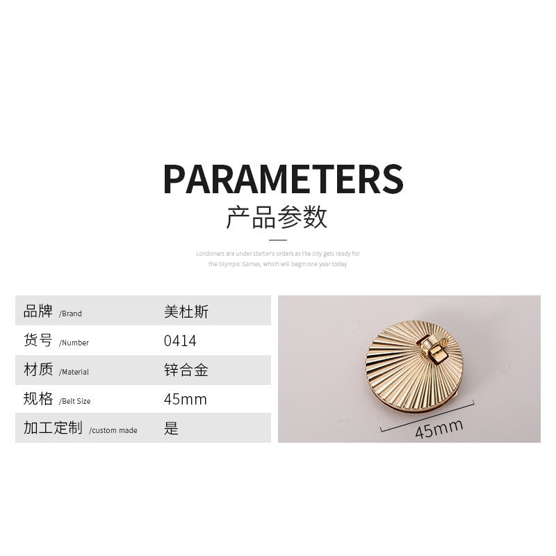 Handbag Mortise Twist Turn Lock Snap Bag Buckles Clasps Closure Hardware Accessories Lock-104