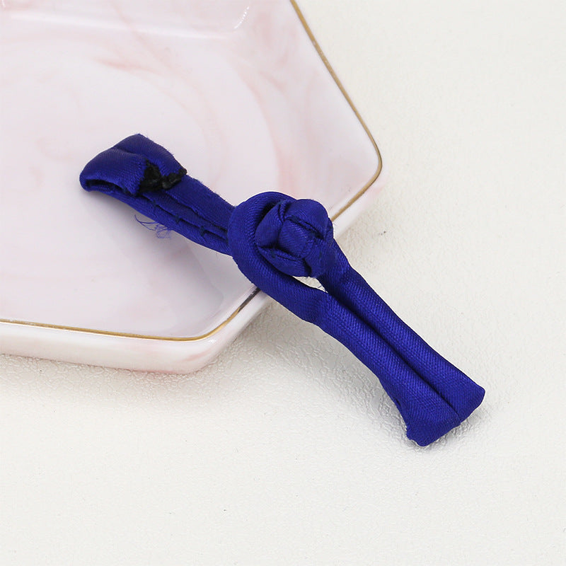 hot sale simple design two part combined hand wrapped satin fabric chinese frog and toggle button for clothes-108