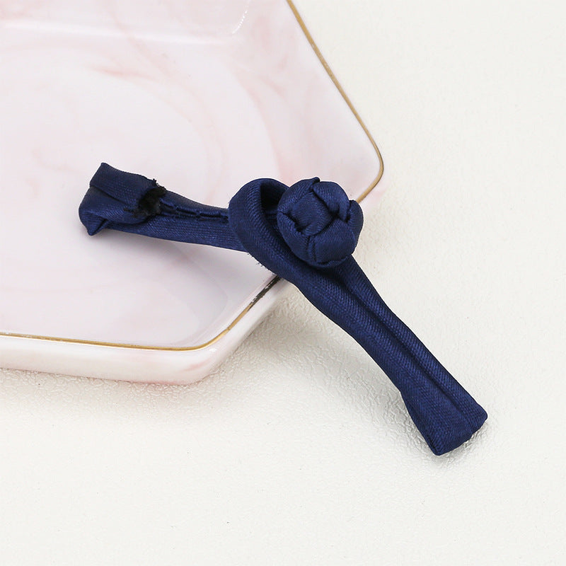hot sale simple design two part combined hand wrapped satin fabric chinese frog and toggle button for clothes-108