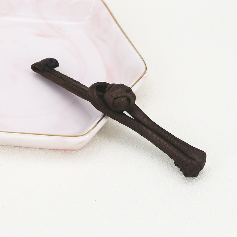 hot sale simple design two part combined hand wrapped satin fabric chinese frog and toggle button for clothes-108