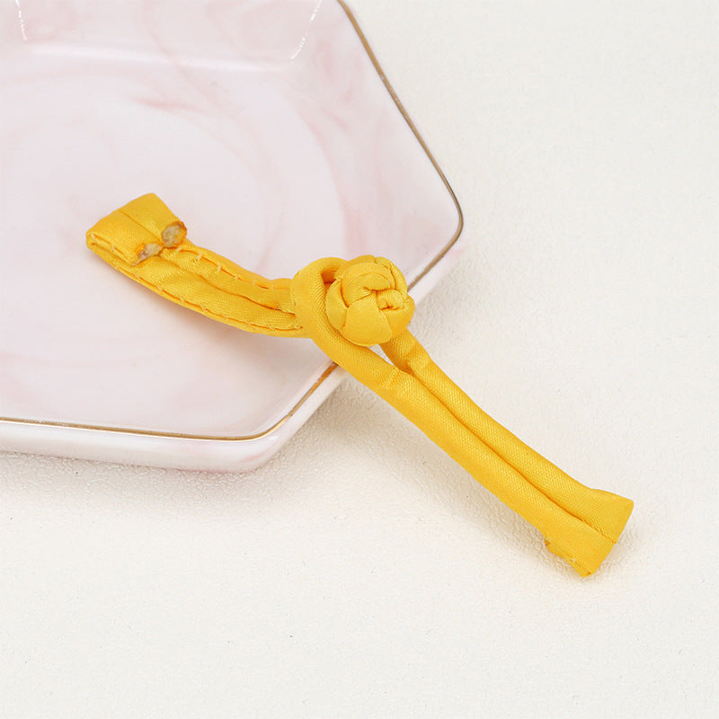 hot sale simple design two part combined hand wrapped satin fabric chinese frog and toggle button for clothes-108