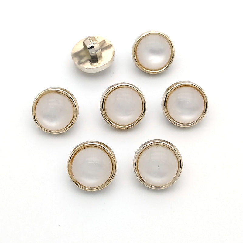 High Quality Custom Metal Pearl Shank Buttons Rhinestone Button for Women Coat and Jacket-109