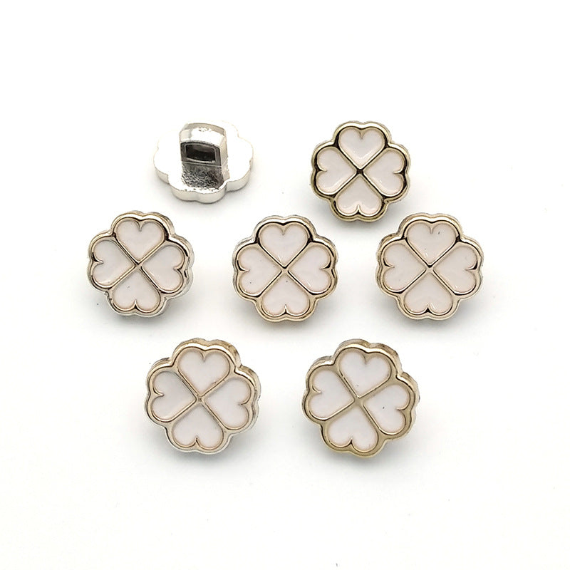 High Quality Custom Metal Pearl Shank Buttons Rhinestone Button for Women Coat and Jacket-109