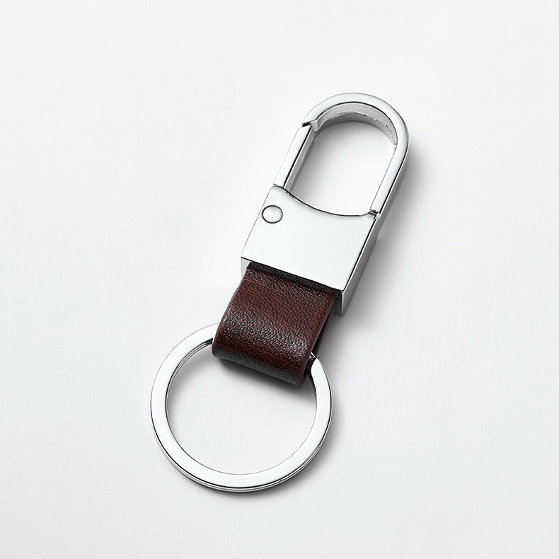 wholesale High Quality Colorful Custom logo Leather Keychain For Men car key chain Pu Leather Car KeyChains Holder for Car Keys-109